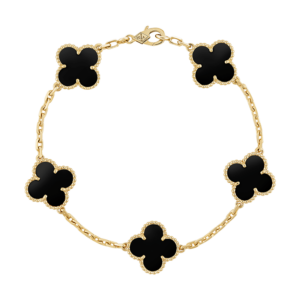 Toxse Vintage Alhambra Five Motifs Black Clover Bracelet