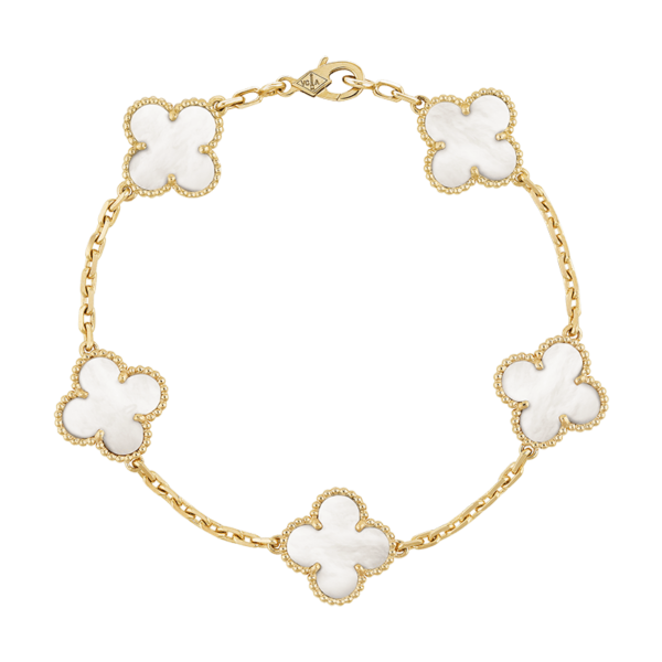 Toxse Vintage Alhambra Five Motifs Mother of Pearl Bracelet