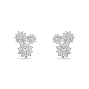 Toxse Lotus Three Flowers Earrings