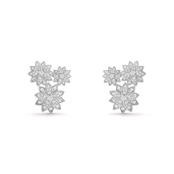 Toxse Lotus Three Flowers Earrings