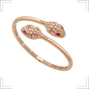 Toxse Serpenti Bracelet Pink Gold Diamond Double Snake