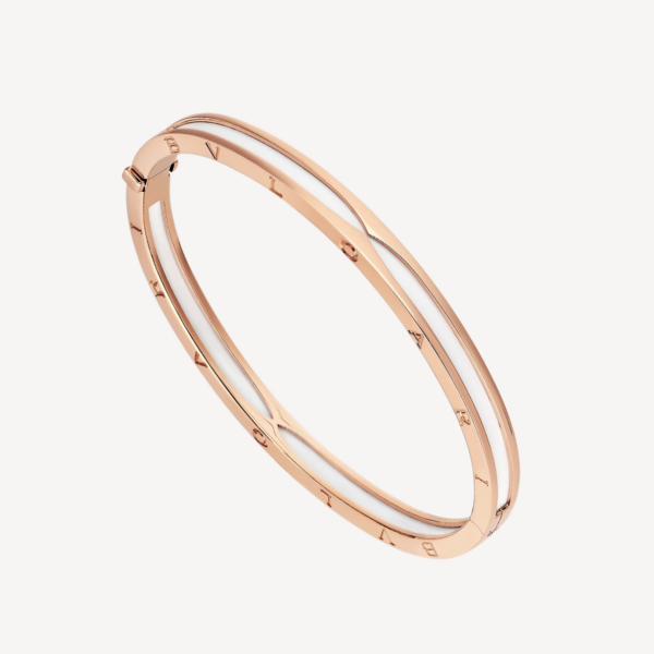 Toxse Zero 1 Pink Gold With White Ceramic Bracelet