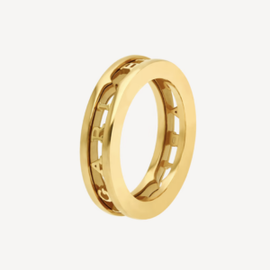 Toxse Zero 1 One-Band With Openwork Logo Spiral Ring