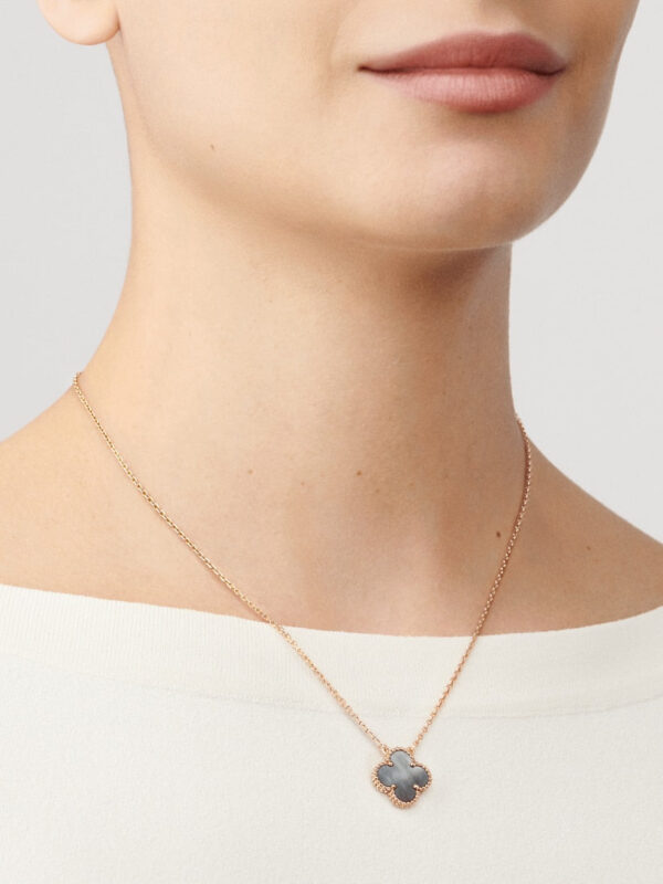 Toxse Clover Mop Pink Gold Necklace - Image 2