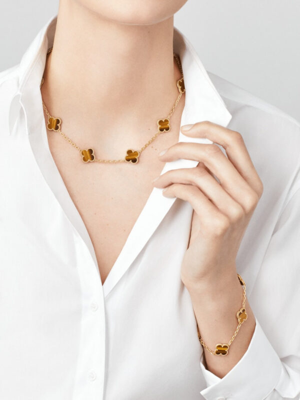 Toxse Vintage Tiger Eye Necklace 10 Motifs Gold - Image 2