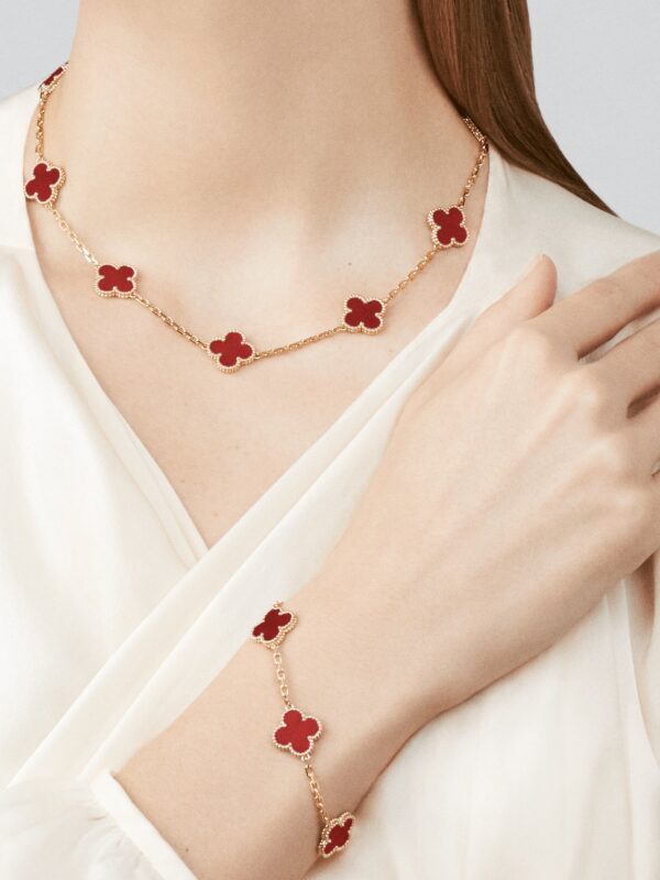 Toxse Vintage Carnelian Necklace 10 Motifs Gold - Image 2