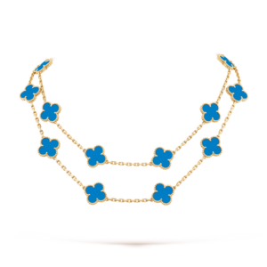 Toxse Clover 20 Motifs Turquoise Gold Necklace
