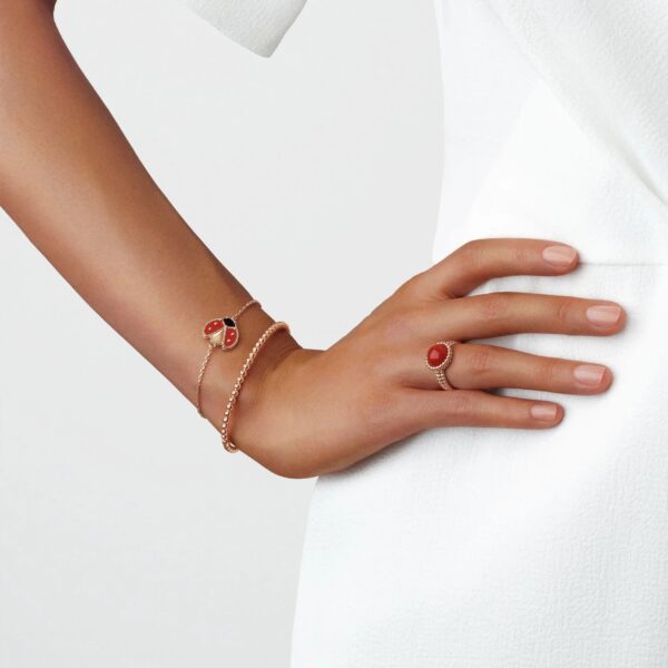 Toxse Lucky Spring Open Wings Bug Pink Gold Bracelet - Image 18