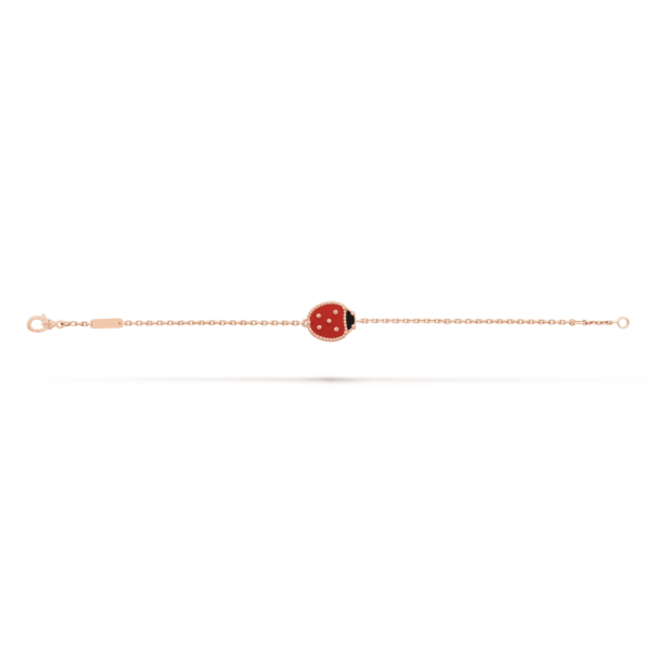 Toxse Lucky Spring Closed Wings Bug Pink Gold Bracelet - Image 13