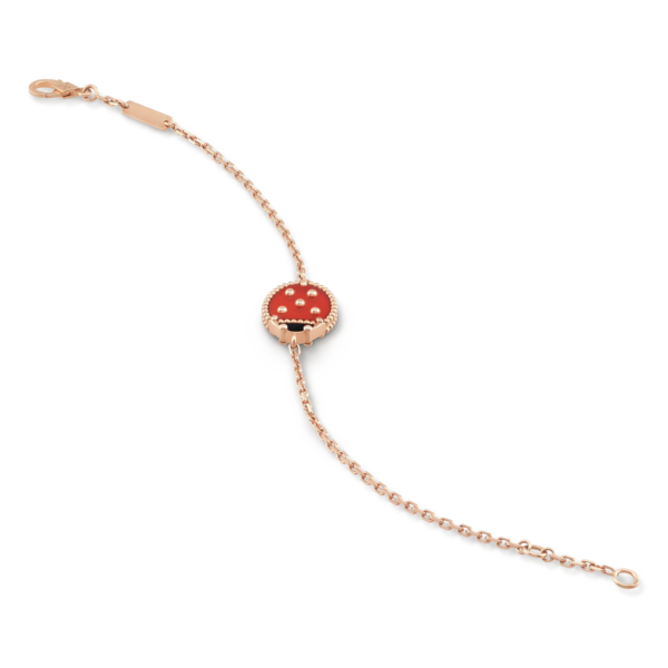 Toxse Lucky Spring Closed Wings Bug Pink Gold Bracelet - Image 14