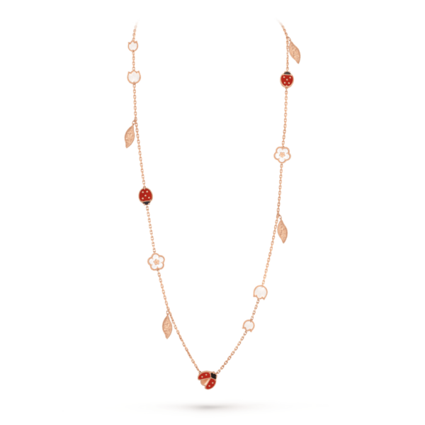 Toxse Lucky Spring 15 Motifs Pink Gold Necklace