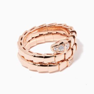 Toxse Serpents Double Row Diamond Ring