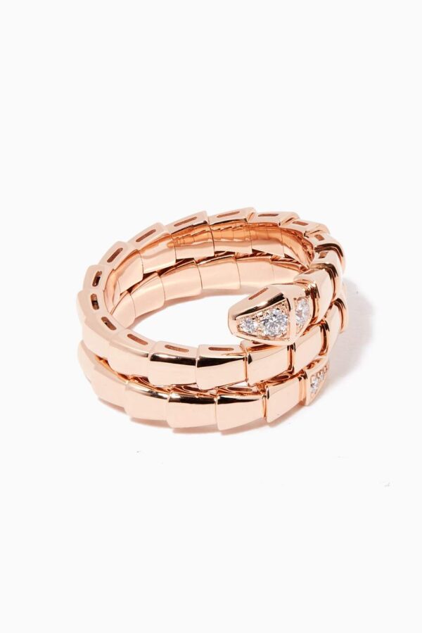 Toxse Serpents Double Row Diamond Ring