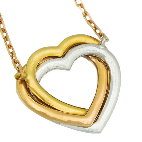 Toxse Trinity Heart Full Diamond Necklace - Image 7