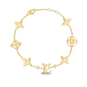 Toxse Star And Sun 7 Motifs Gold Bracelet