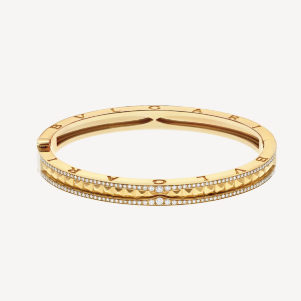 Toxse Zero 1 Spiral And Paved Diamond Gold Bracelet - Image 2