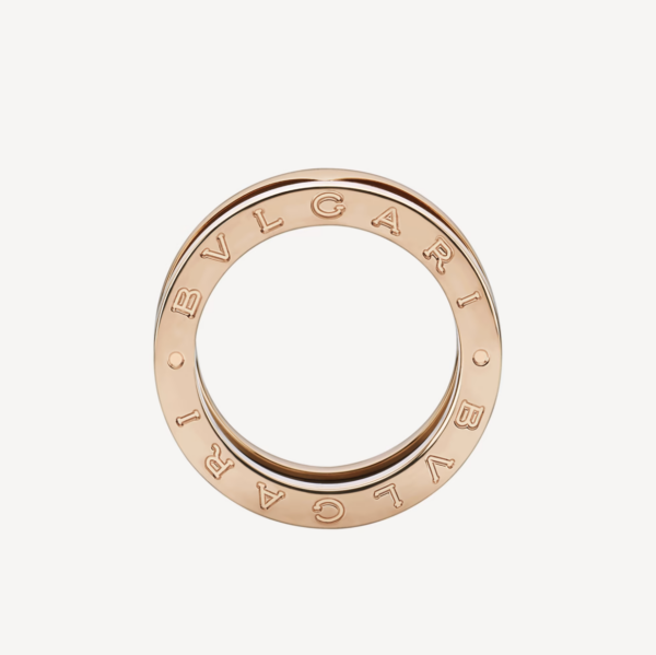 Toxse Zero 1 Two-Band Loops And Black Ceramic Pink Gold Ring - Image 2