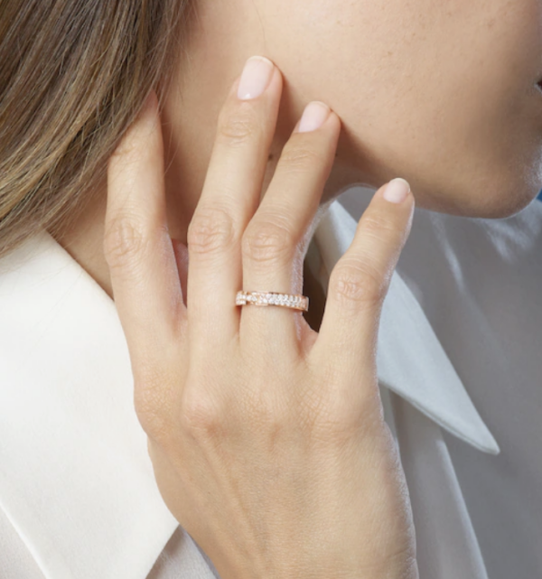 Toxse Alliance Liens Vidence Paved Diamond 4Mm Ring - Image 2