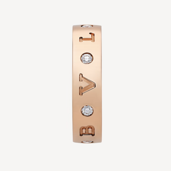 Toxse Zero 1 Essential Pink Gold Band With Diamonds Ring - Image 2