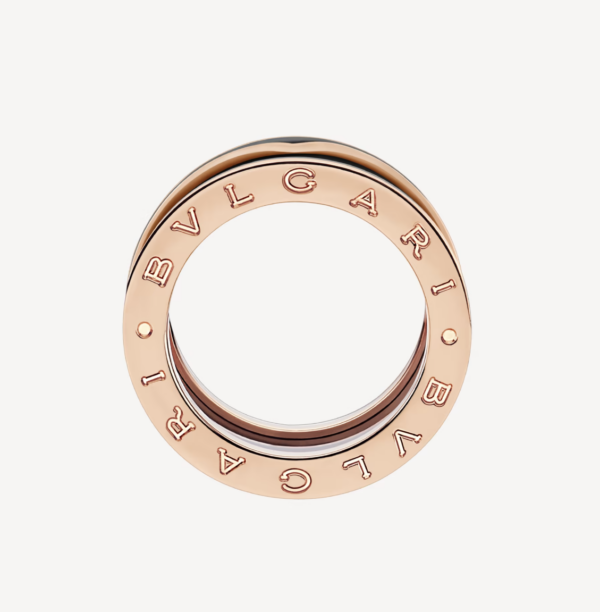 Toxse Zero 1 Two-Band With Matte Black Ceramic Pink Gold Ring - Image 2