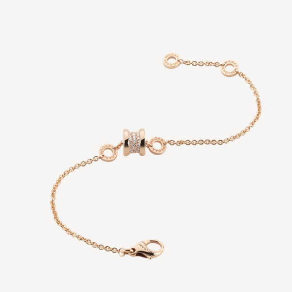Toxse Zero 1 Soft Pink Gold With Paved Diamonds On The Spiral Bracelet - Image 2