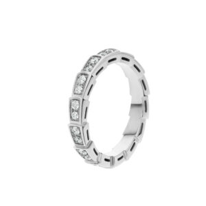 Toxse Serpenti Ring Silver Diamond Paved 3Mm