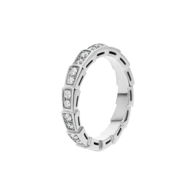 Toxse Serpenti Ring Silver Diamond Paved 3Mm
