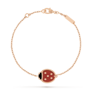 Toxse Lucky Spring Closed Wings Bug Pink Gold Bracelet