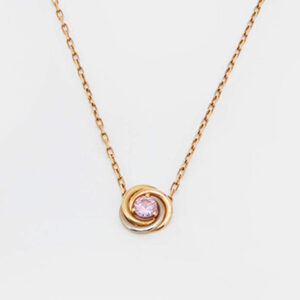 Toxse Trinity Pink Sapphire Necklace