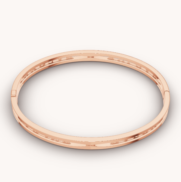 Toxse Zero 1 Spiral Logo Pink Gold Bracelet - Image 4