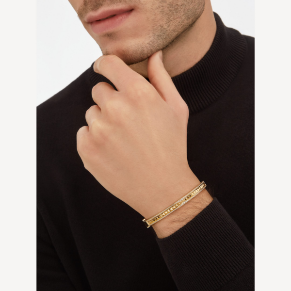Toxse Zero 1 Spiral And Paved Diamond Gold Bracelet - Image 4