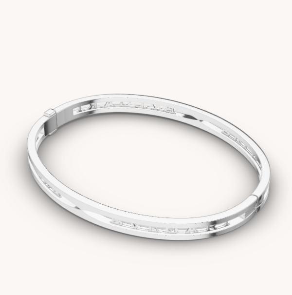 Toxse Zero 1 Spiral Logo Silver Bracelet - Image 5
