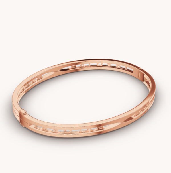 Toxse Zero 1 Spiral Logo Pink Gold Bracelet - Image 5