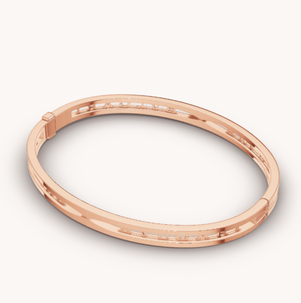 Toxse Zero 1 Spiral Logo Pink Gold Bracelet - Image 6