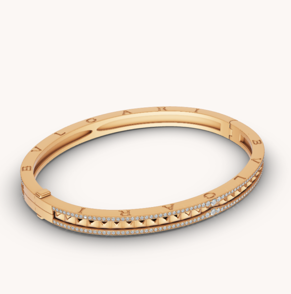 Toxse Zero 1 Spiral And Paved Diamond Gold Bracelet - Image 6