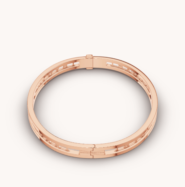 Toxse Zero 1 Spiral Logo Pink Gold Bracelet - Image 7
