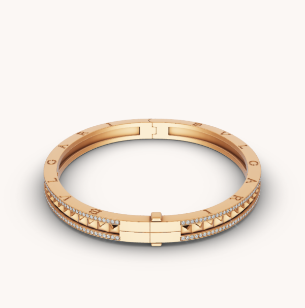 Toxse Zero 1 Spiral And Paved Diamond Gold Bracelet - Image 7