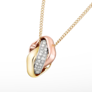Toxse Trinity Cushion Diamond Necklace