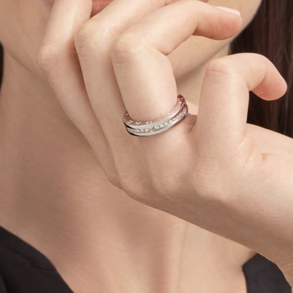 Toxse Zero 1 One-Band Paved Diamonds On The Spiral Ring - Image 9