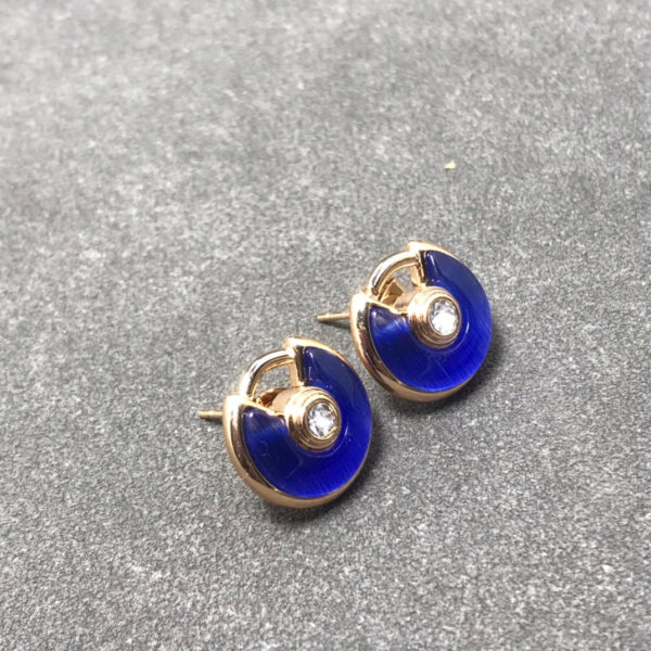 Toxse Amulette De Lapis Lazuli Diamond Earrings - Image 3