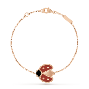 Toxse Lucky Spring Open Wings Bug Pink Gold Bracelet