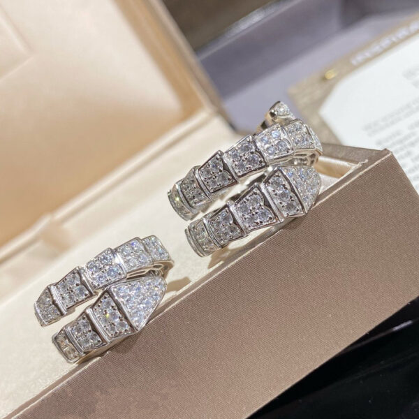 Toxse Serpenti Double Ring Silver Diamond Paved - Image 8
