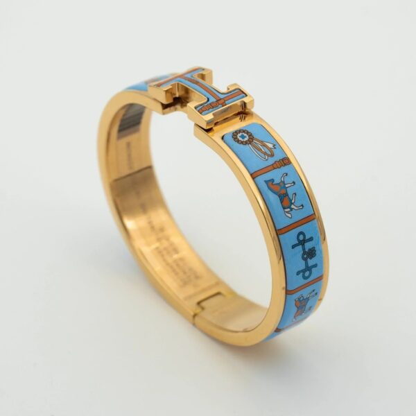 Toxse H Pink Gold Bracelet Blue Ceramic - Image 3