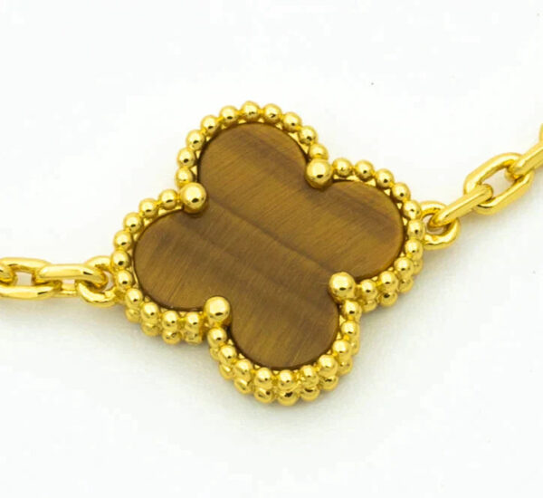 Toxse Clover Bracelet 5 Motifs Tiger Eye - Image 3