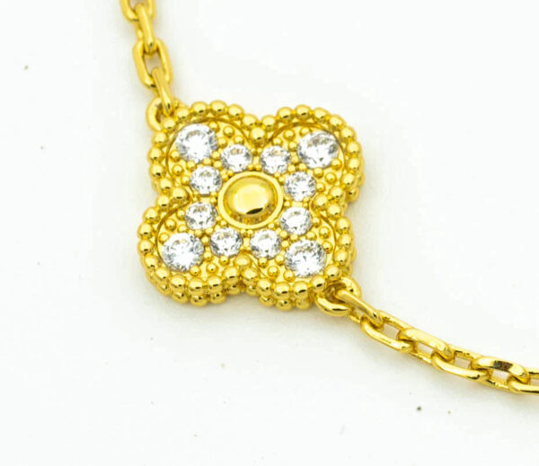 Toxse Clover Bracelet 5 Motifs Gold Diamond - Image 3