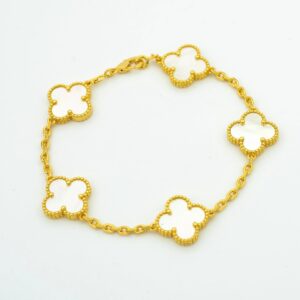 Toxse Clover Bracelet 5 Motifs White Mop