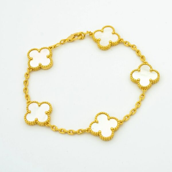 Toxse Clover Bracelet 5 Motifs White Mop