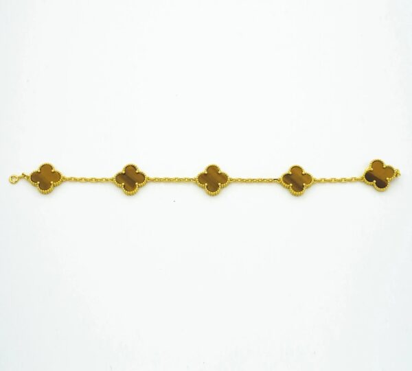 Toxse Clover Bracelet 5 Motifs Tiger Eye - Image 4