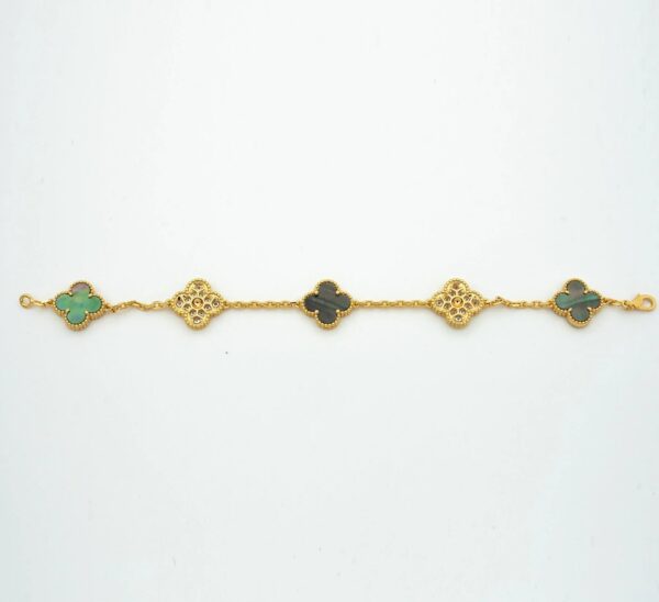Toxse Clover Bracelet 5 Motifs Mop And Diamond - Image 4