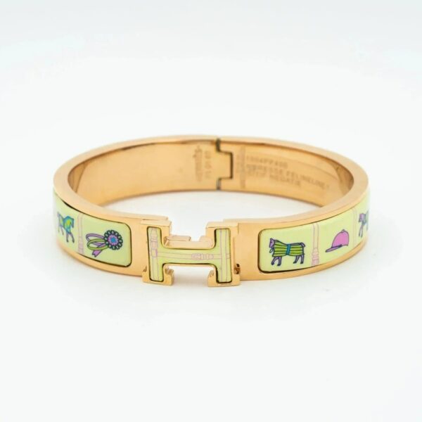Toxse H Pink Gold Bracelet Cream Ceramic